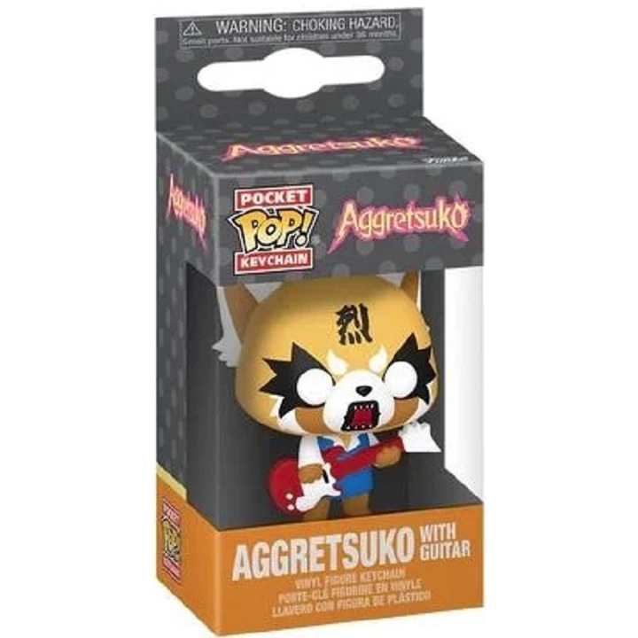 Breloc - Pocket Pop! Keychains - Aggretsuko - Aggretsuko with Guitar, Plastic