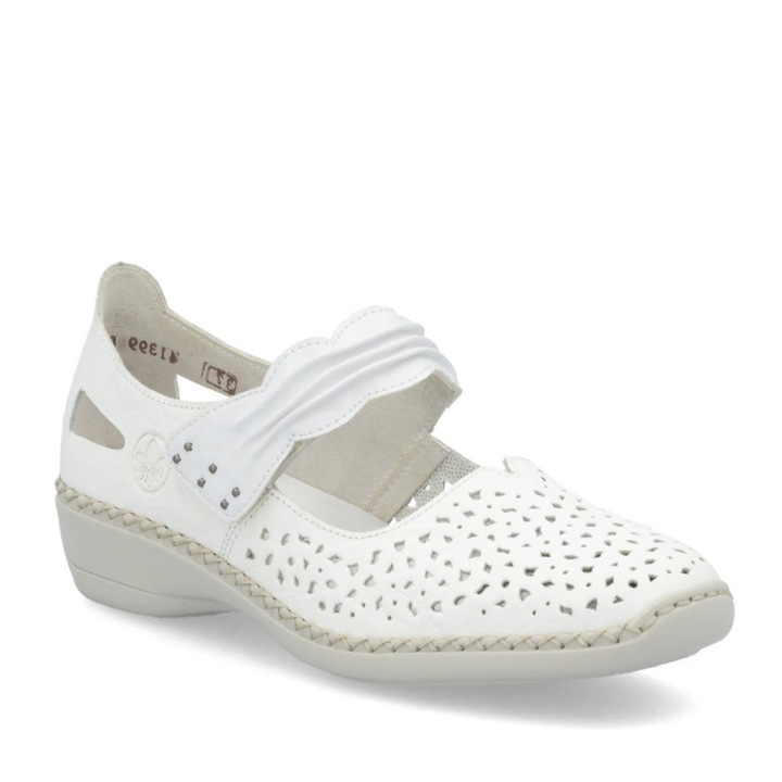 Rieker Дамски бели обувки с велкро 41399-80