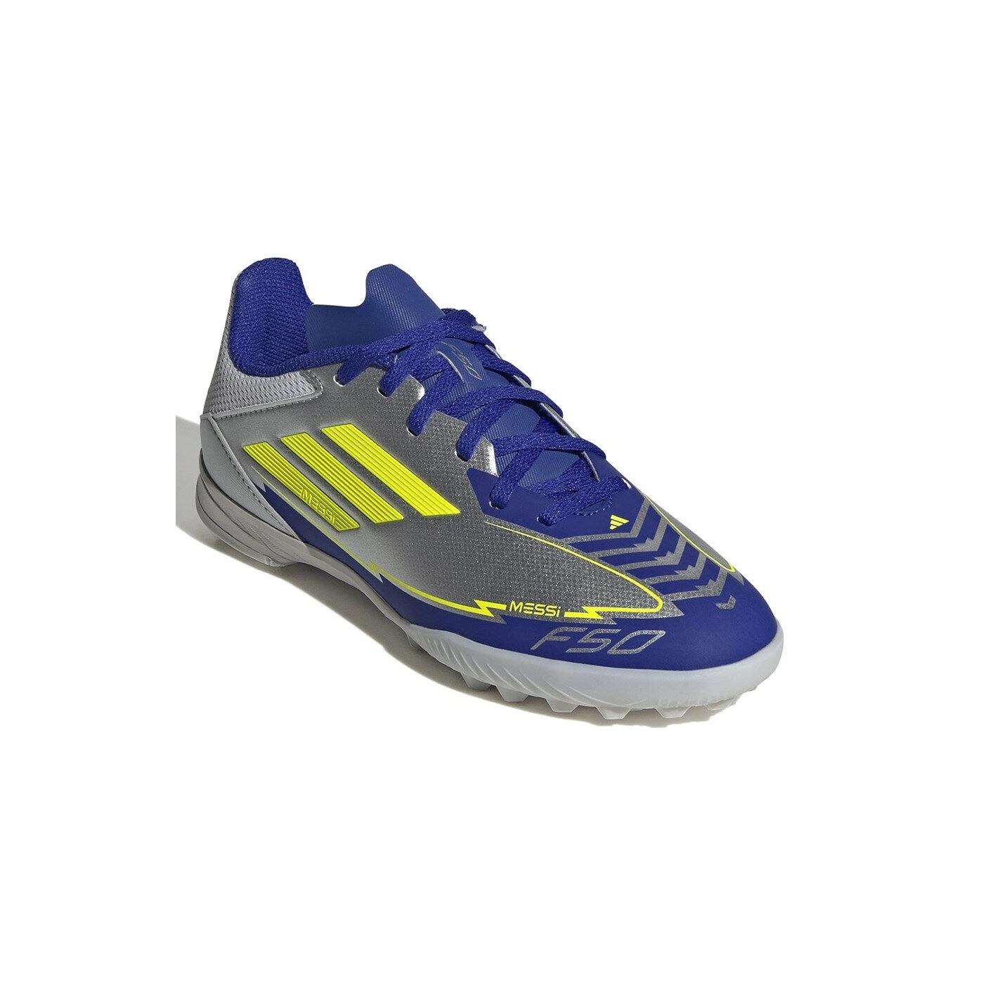 Pantofi fotbal baieti Adidas F50 Club Messi, sintetic, multicolor