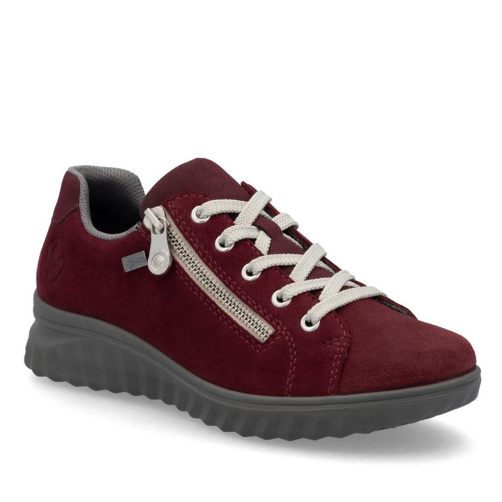 Rieker Pantofi de damă Rieker, roșii, cu fermoar și membrană hidrofugă 59000-35