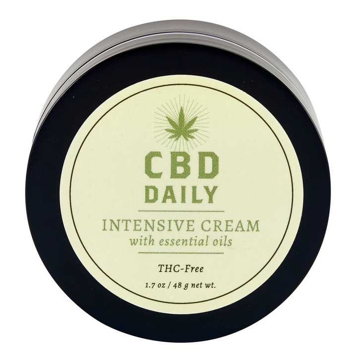 Crema intensiva cu CBD, Earthly Body, 48 gr, tripla actiune, cu uleiuri esentiale, pentru calmare si hidratare