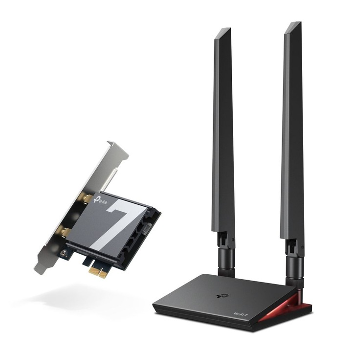 TP-LINK TBE550E Трибандова Wi-Fi 7 безжична мрежова карта