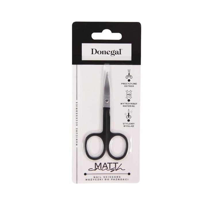 DONEGAL Foarfece pentru unghii Mat Crush - negru mat (2143)