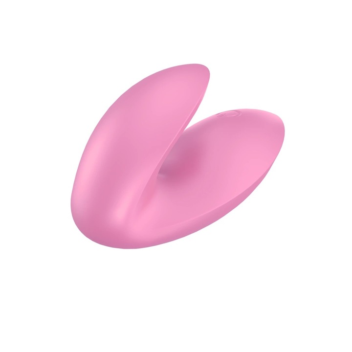 Вибратор за пръсти, Satisfyer, 12 вибрационни програми, силикон, Розов