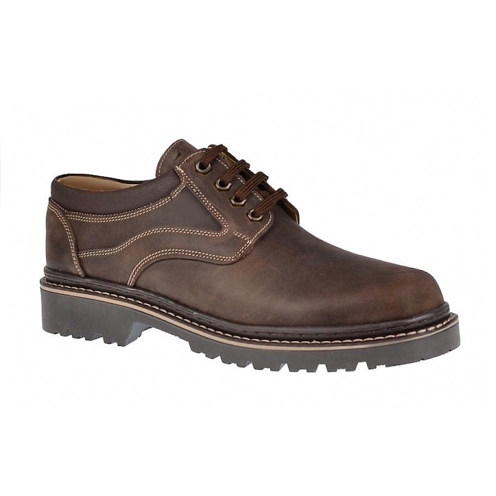 Pantofi casual din piele MARK3, Maro Matt