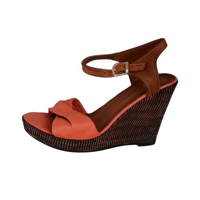 Sandale comode cu talpa ortopedica, model simplist, D&J Exclusive, Corai