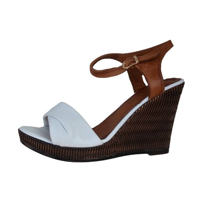 Sandale comode cu talpa ortopedica, model simplist, D&J Exclusive, Alb