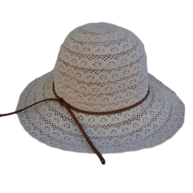 Palarie de vara cu aspect de dantela, D&J Exclusive, bej, universala