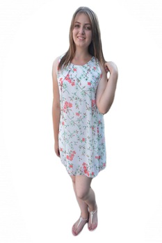 Rochie din material vaporos, D&J Exclusive, Multicolora Rochie din material vaporos, D&J Exclusive, Multicolora
