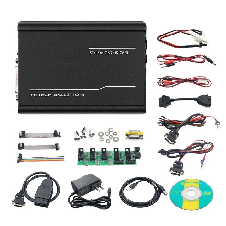 Galletto 4 V54 Master autódiagnosztikai eszköz, ECU programozó, BDM támogatás, Tricore, OBD K-CAN, 12V, 24V légmotor