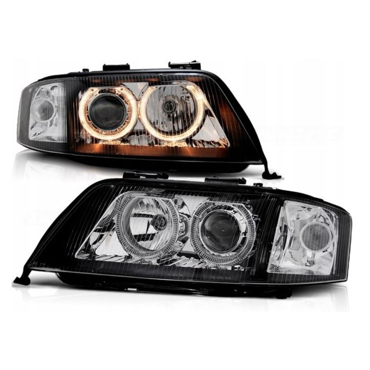 Set proiectoare DEPO pentru AUDI A6 C5, 2001-2004, xenon D2S, cu reglaj electric