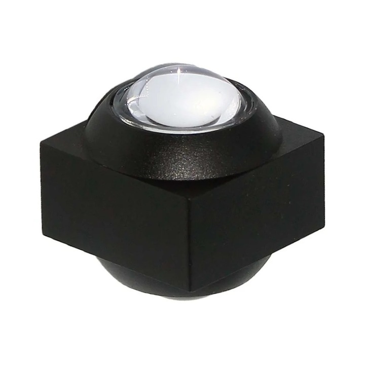 V-TAC LED стенна лампа, черна, 2x2W, IP54, 4x5x4cm