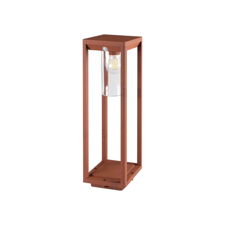 Lampa gradina cu senzor, Aluminiu, E27, Max 15W, IP44, Bronz, 50cm, Kanlux, culoare Bec, fara bec