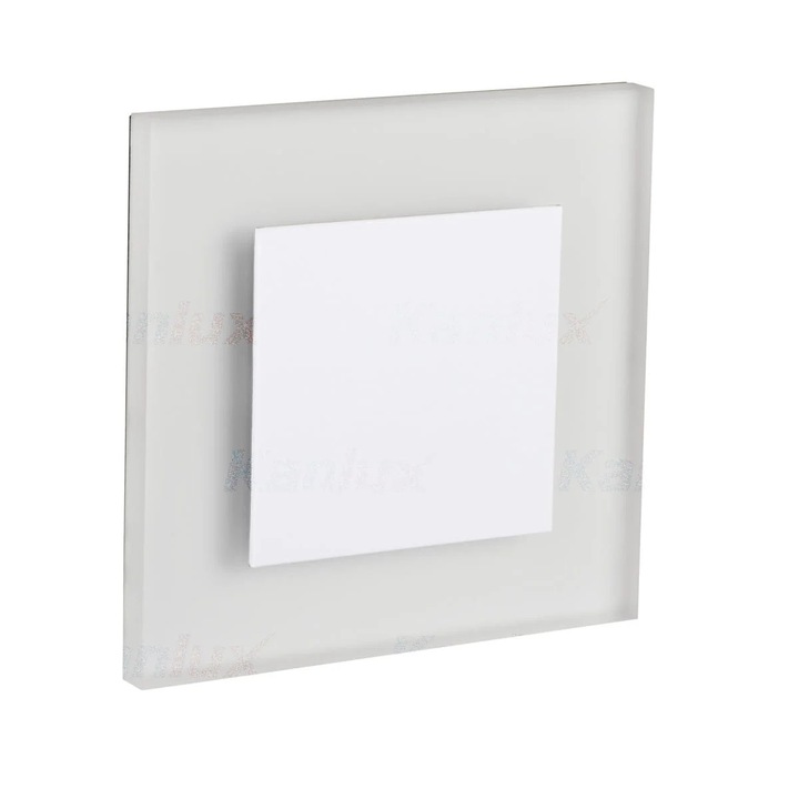 LED стълбищна лампа, Kanlux APUS, 0.8W, 14lm, бяла, 7.5x7.5x2.3cm