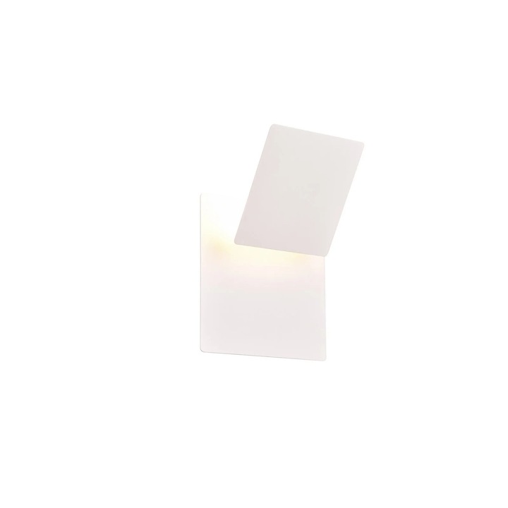 LED стенна лампа Trio MIO, бяла, регулируема, 6W, 3000K, 18x18x18 см, IP20