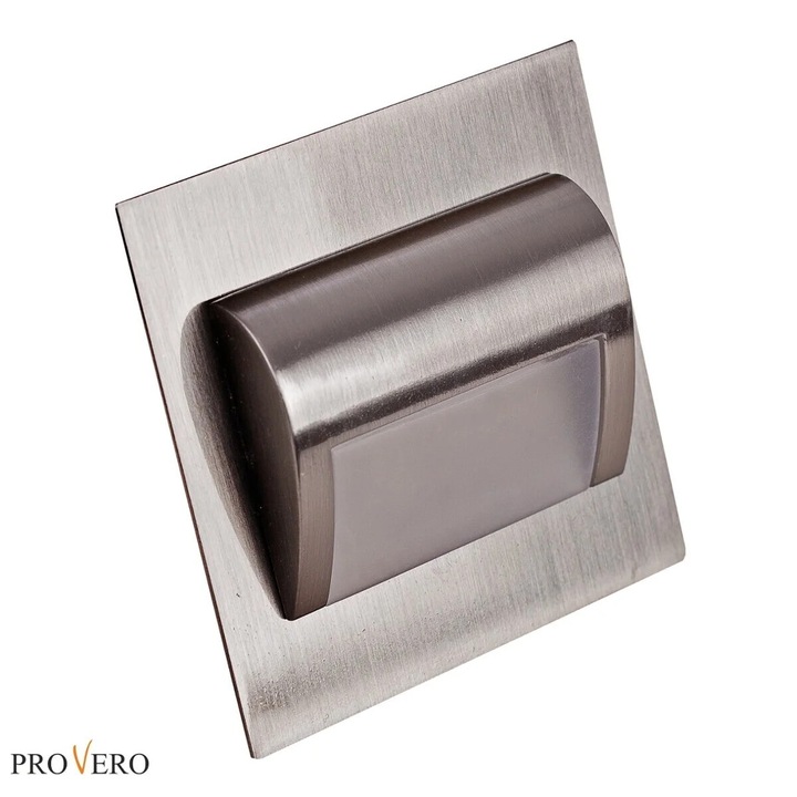 Decorus RGB LED fali lámpa, 1,2W, 100 lm, ezüst króm, 7,3x7,3x2,8 cm, fém, IP20