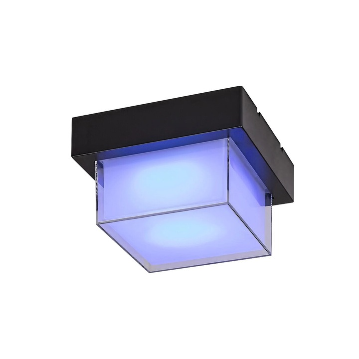 Външна стенна лампа LED 10W, черна, 790lm, IP54, 160x160mm, Rabalux, пластмаса