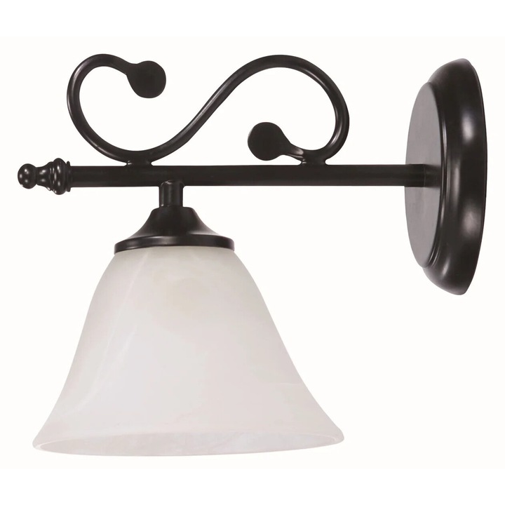 Rabalux fali lámpa, fekete, fém/üveg, 21x17x23cm, E14, 40W, IP20