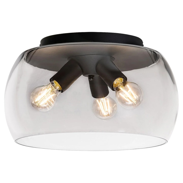 Полилей Rabalux, 3 източника E27, черен, 40x24 см, 40 W, крушките не са включени, IP20