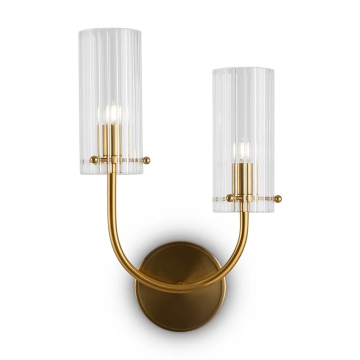 Стенна лампа Maytoni, 2 x G9, златна, 25x12см, IP20, 40W, Метал/Стъкло