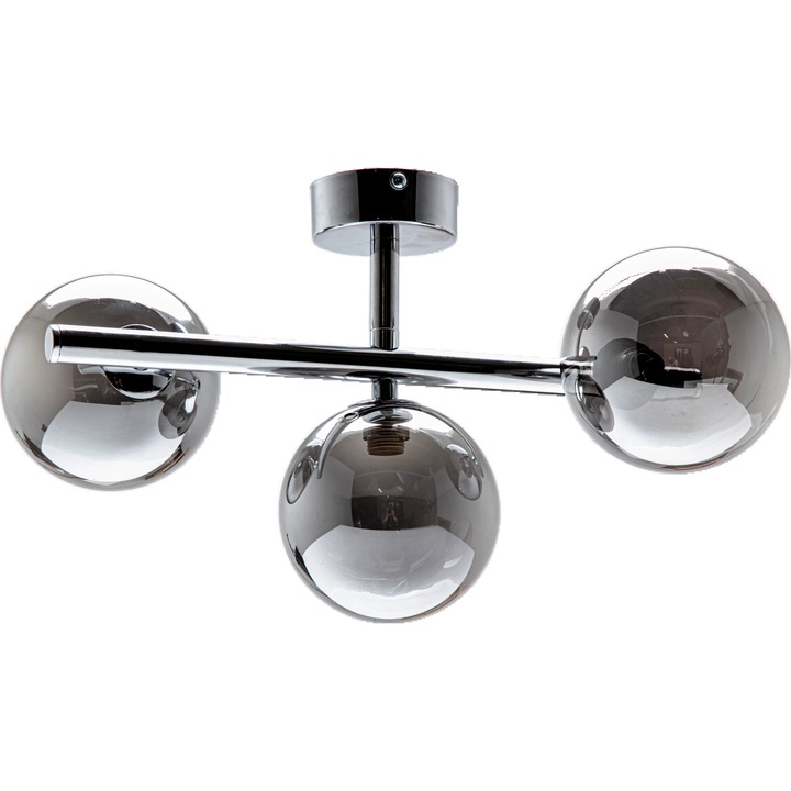 Lustra Zuma Line LUNA, crom, 3 surse G9, 25x37x12 cm, fara becuri incluse