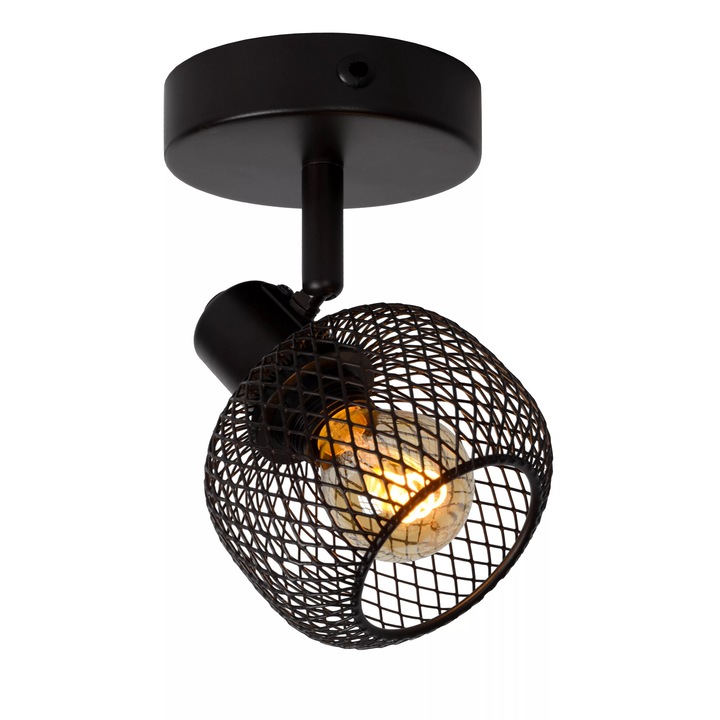 Полилей Lucide, черен метал, 1xE14, 40W, 14x14x10 см, крушките не са включени