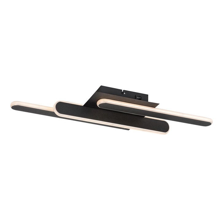 Lustra LED Rabalux Sindri, 18W, alb-negru, 61x23x8cm, pentru dormitor si living