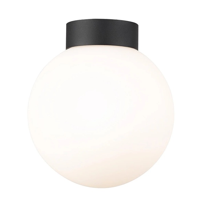 Полилей ARCTURUS, матово черно стъкло, 1xG9, 15.7x14x14см