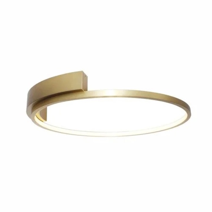 Rabalux LED полилей, златист пръстен, 23W, 1350lm, бял, 42см