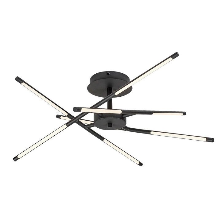 Полилей Rabalux Henli, черно с бяло, LED 30W, 1300 лумена, размери 25x76x76 см