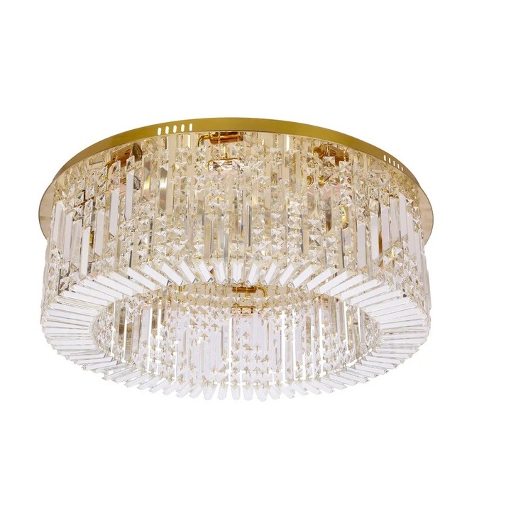 Полилей Candellux Maranga, златист, кристален, 10xE14, 85x28см