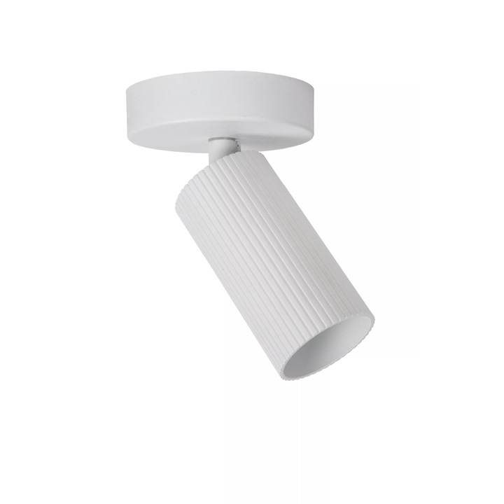 Lucide Полилей CLUBS, 1xGU10, 40W, бял, алуминий, 10x17,7 см, димируем, без крушка