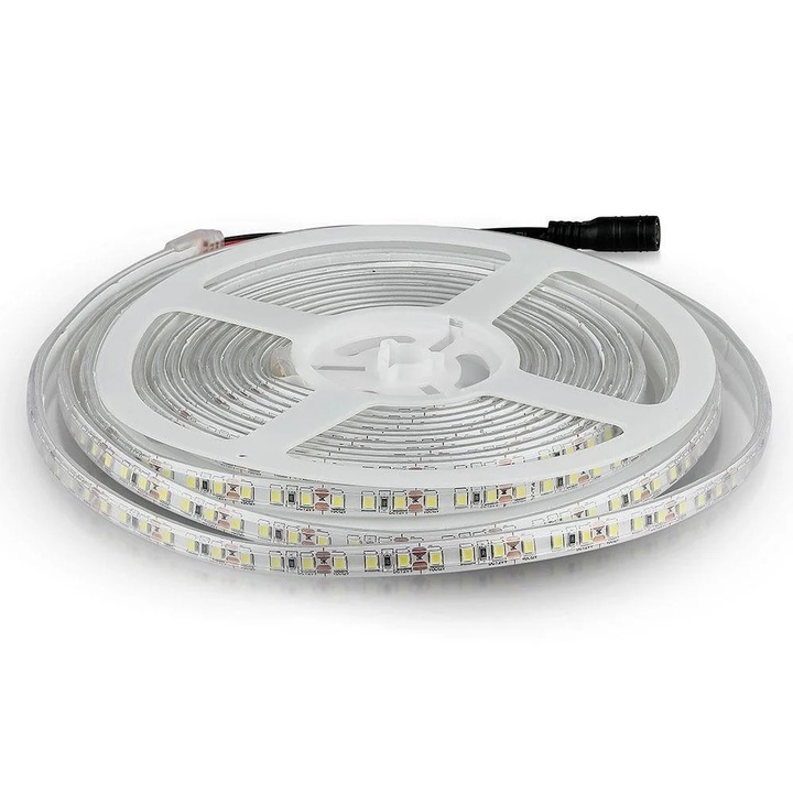 Banda LED V-TAC, 10m, 1200 LED, 24V, IP65, 4000K, 7.2W/m