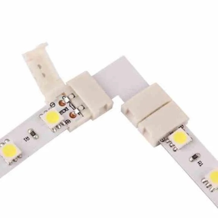 LED конектор 8mm тип L, Eko-Light, едноцветен, 2 пина