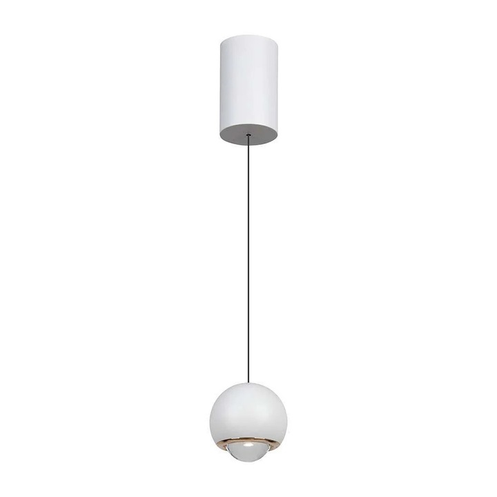 Пендел LED 6W, Бяла, 3000K, V-TAC VT-7508, 200cm, IP20, 500lm