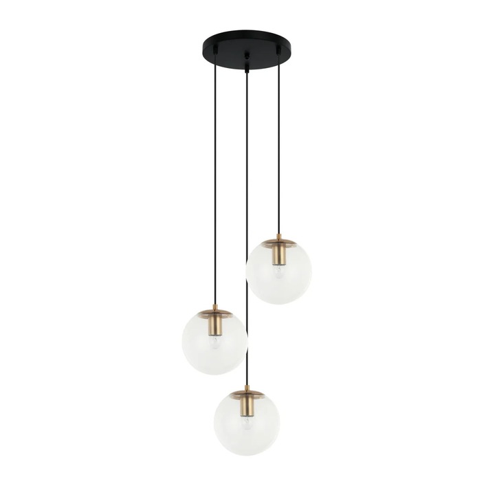 Висяща лампа Italux SARPO, 3xE27, черна/златиста, 116x40 см, модерен стил, IP20