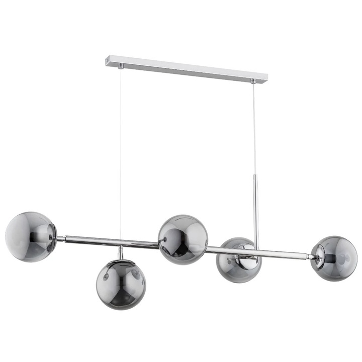 Полилей DANSA, Alfa, 5 x E14, хром/графит, 80x110x31,5 см