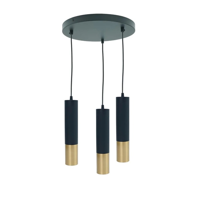 Висулка IdeaLed, колекция Circus, 3xGU10, 40W, черно-злато, 110x30x29cm