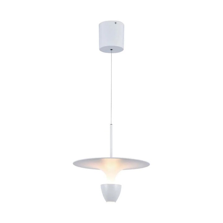 Пендел LED V-TAC, 9W, 1000lm, 3000K, Бял, 30x137cm