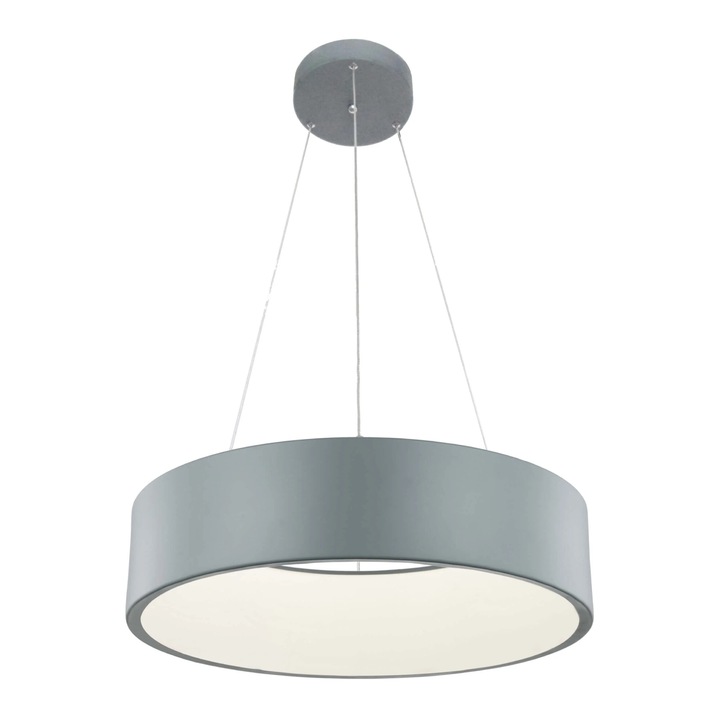 LED пендел, Малага, сиво/бяло, 24W, 120x45x45 см, Light Prestige