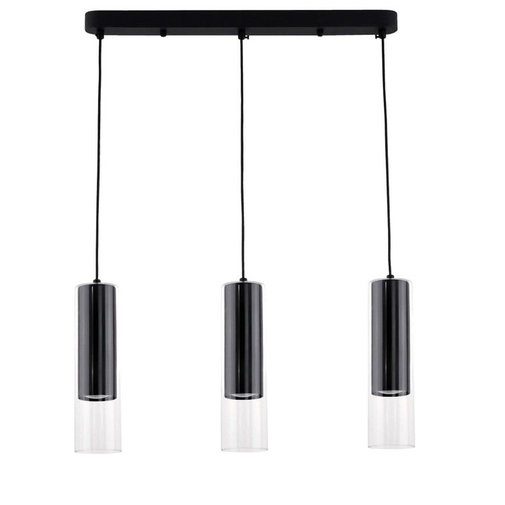 Висулка Manacor, Light Prestige, 3 източника GU10, черен, 150x50cm, IP20