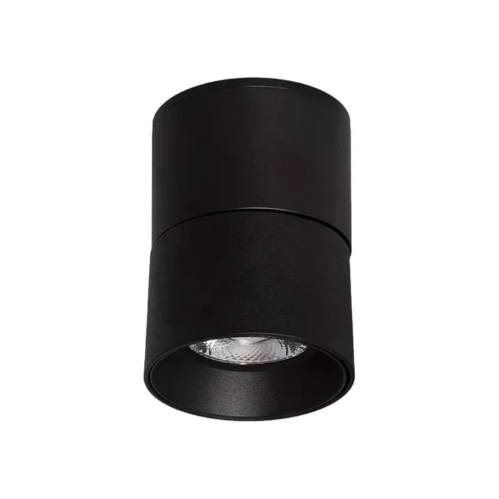 Spot LED Abruzzo, 7W, Negru, 1 sursa de iluminare, 7.2x7.2cm