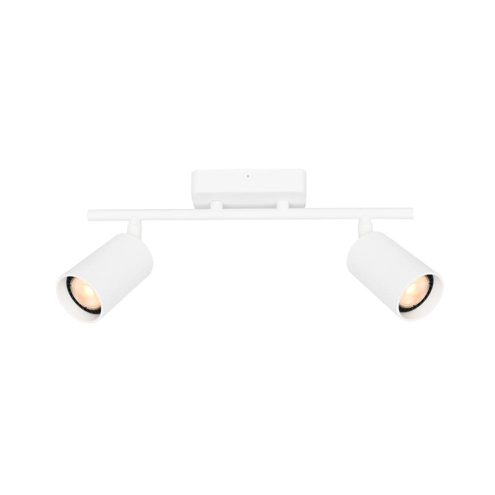 Lampa sufita TRIS, 2 spoturi reglabile, alb, 34x16.6x5.5cm, GU10, max 10W, IP20, fara becuri incluse