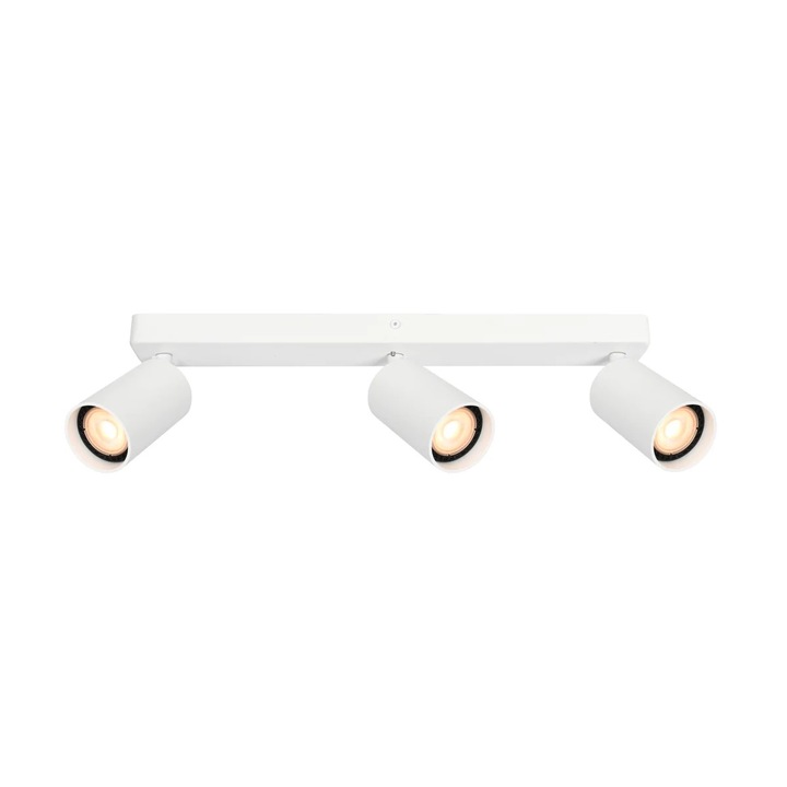 Lampa plafon NESTO, 3 spoturi mobile, alb, 43x10cm, 3xGU10, 10W, IP20, pentru interior