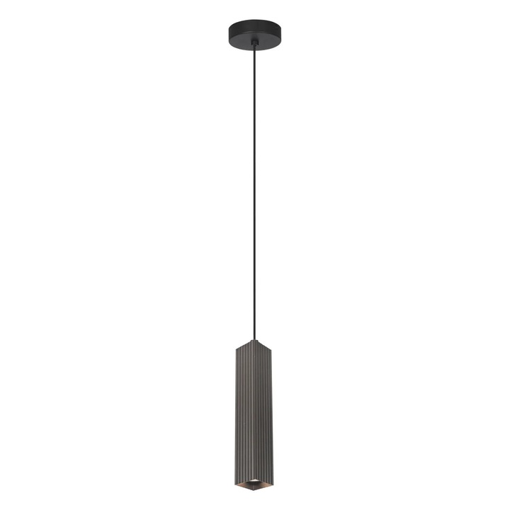 Pendul Italux TECNO, aluminiu, negru si bronz, 5.8x130cm, GU10 max. 10W, IP20, fara bec inclus