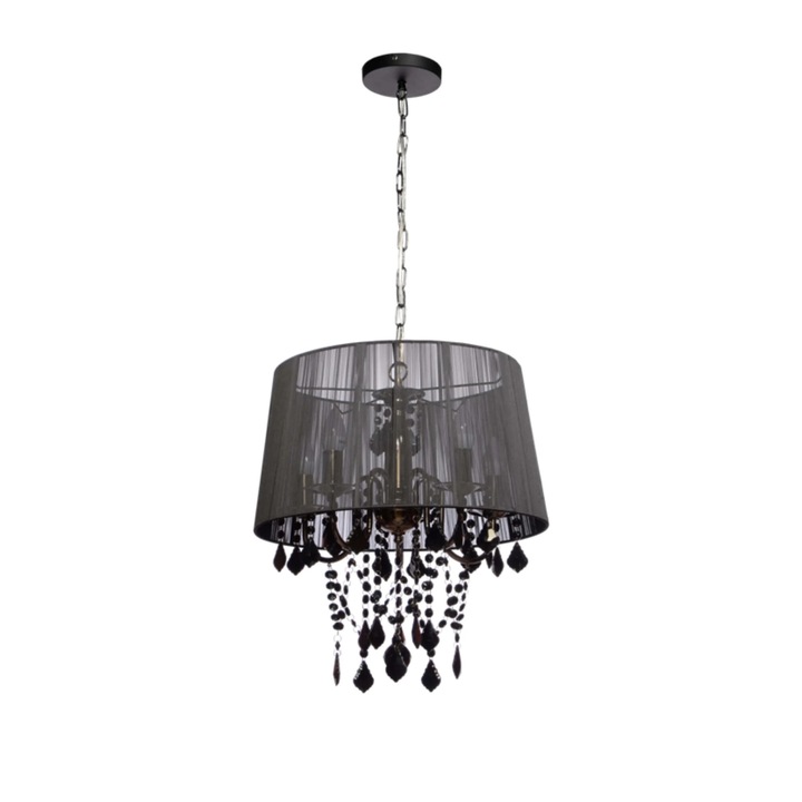 Пендел Light Prestige Mona, 5 крушки E14, черен, 87.8x45x45см