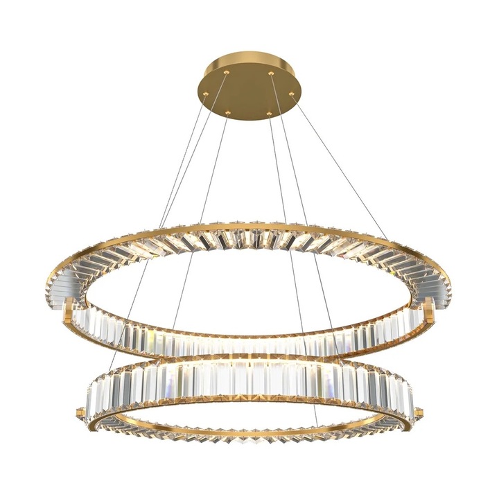 Полилей Maytoni, LED 90W, 4000K, 6000lm, златист, размери 100x100x150 см, 2 източника на светлина, IP20