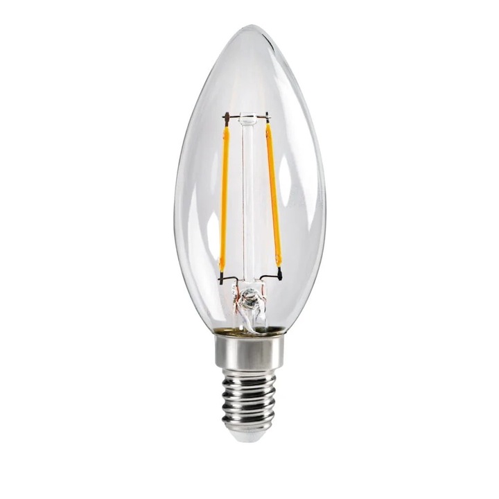 Kanlux LED izzó, E14, 2.5W, 250lm, 2700K, gyertya alakú, 97x35mm