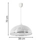 Pendul Lampex, Alb, 38x70cm, E27, IP20