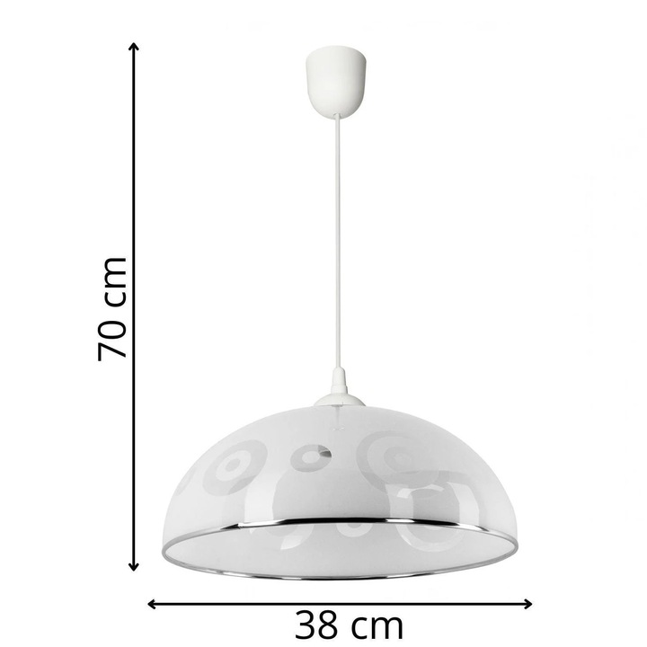 Pendul Lampex, Alb, 38x70cm, E27, IP20
